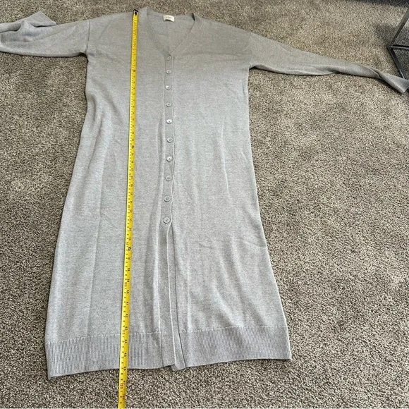 Wilfred Aritzia Merino Wool Grey Utopia Knit Button Front Dress Small - Picture 5 of 11